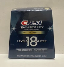 Crest 3D Whitestrips Radiant Express Levels 18 Whiter, 14 Treatment, Exp:12/2025