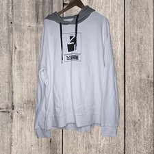 ZxZanerobe Men's White Contrast Hooded Jumper Size XXL