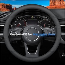 Luxury Non-slip Leather Steering Wheel Cover For Ultimate Comfort - Mercedes Fit Luxury Non-slip Leather Steering Wheel Cover For Ultimate Comfort - Mercedes Fit