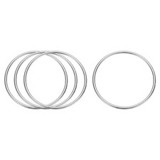 4Pcs Metal Hoops for Crafts 2.6 Inch Dream Catcher Rings Silver,
