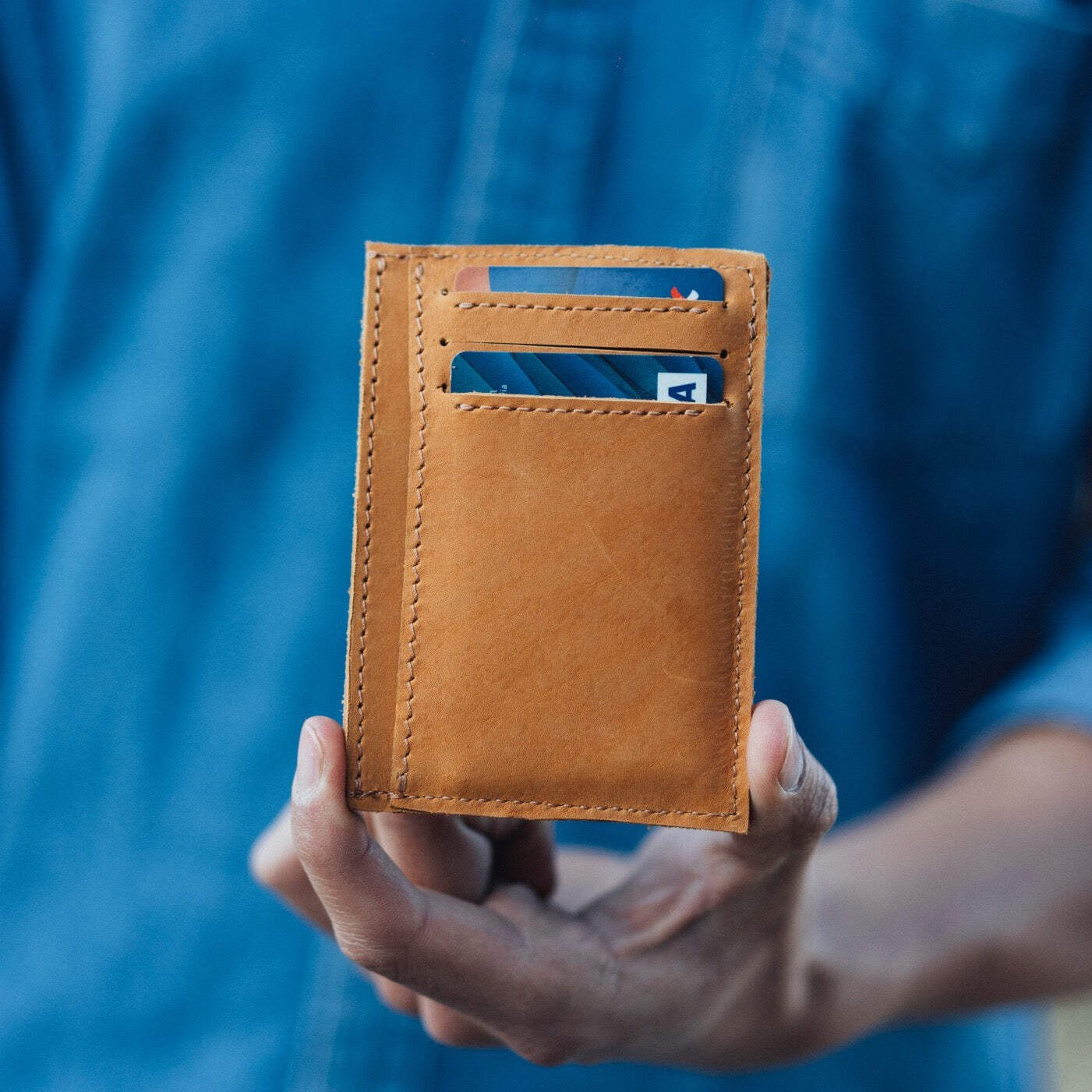 Card Holder Wallet in Camel-image
