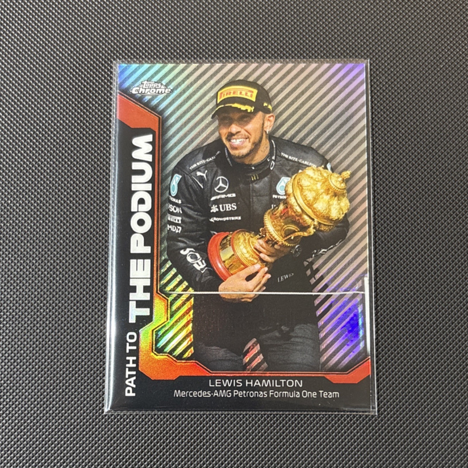 2021 Topps Chrome Formula 1 Lewis Hamilton Path to the Podium Insert PTP-LH