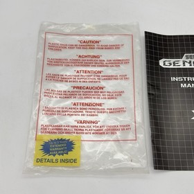 SEGA Genesis Core System Complete Set of Manuals Inserts Reg Warranty Bag Poster