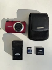 Canon PowerShot A3300 IS 16.0MP Digital Camera Battery SD Card Charger & Case