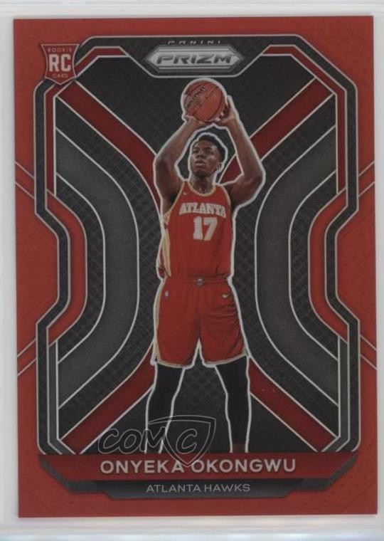2020-21 Panini Prizm Red Prizm 202/299 Onyeka Okongwu #260 Rookie RC rf2