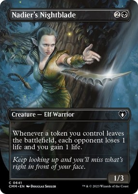 Nadier's Nightblade (Borderless) #641 (NM) CMM MTG