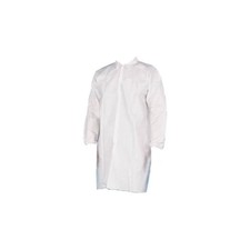 WHITE 50g Microporous Lab Coat 4 Snaps Elastic Wrists 5XLarge 25 Pieces