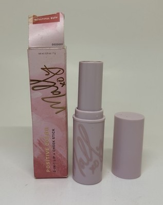 Mally XO Positive 2 IN 1 Color Lip & Cheek Stick Beautiful Bluff 0.25 oz NEW NIB