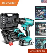 Powerful 20V Cordless Drill with Keyless Chuc...