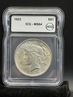 1923 Peace Dollar ICG MS64 Silver Dollar Better Date Certified BU — photo 2