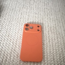 Orange Matte Silicone Magnetic Back Case for iPhone 14 Pro