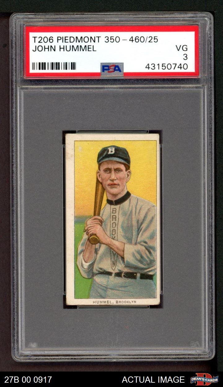 1909 T206 John Hummel Superbas (Dodgers) PSA 3 - VG