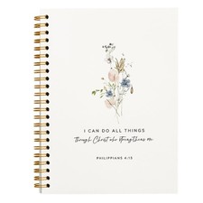 Christian Bible Notebook for , Floral Christian Prayer Spiral Journal, Script...