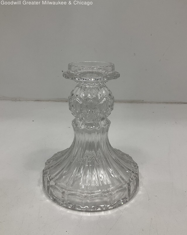 VTG Crystal Candle Holder w/Flared Top
