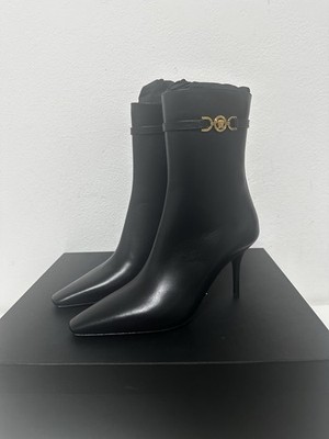 Versace Black Stiletto Boots