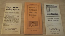 Unique VTG 1930's ADVERTISING Booklet~"Reliable CIRCULAR MAILERS' Directory"~LOT
