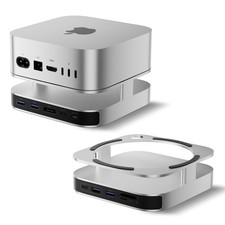 Mac Mini M4 Dock Stand, NVMe SSD Enclosure, 4K DisplayPort Hub, USB C/A 3.2/3.