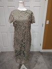 AX Paris Womens Crochet Lace Gray Midi Dress US Size 12 New With Tags
