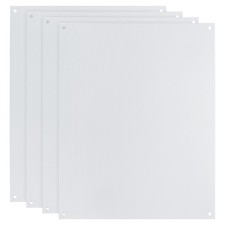 4 Pcs White Blank Metal Sign, 12.4x9.8" Blank Sublimation Signs 0.04" Thickness 