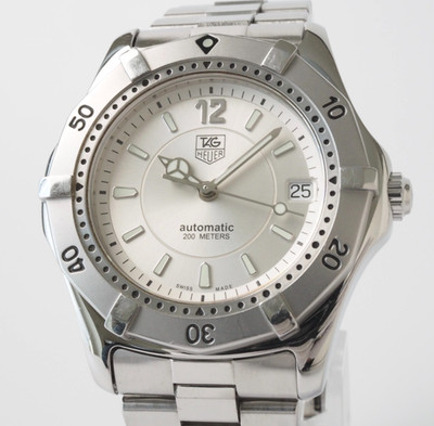 TAG Heuer 2000 WK2116-1 Automatic Silver Dial Professional 200m Herren Box