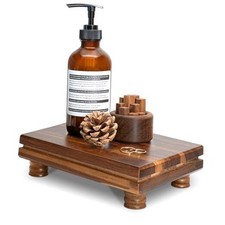 Unique Wood Riser Display Stand for Home Decor   Farmhouse Riser Acacia Wood