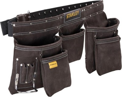 Stanley Leder Werkzeug Schürze Schwerlast Zimmermann Arbeit Gürtel mehrere Taschen 80113