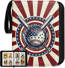 Baseball Card Binder with Sleeves 400 Pockets, Trading Card Holder Organizer Dis