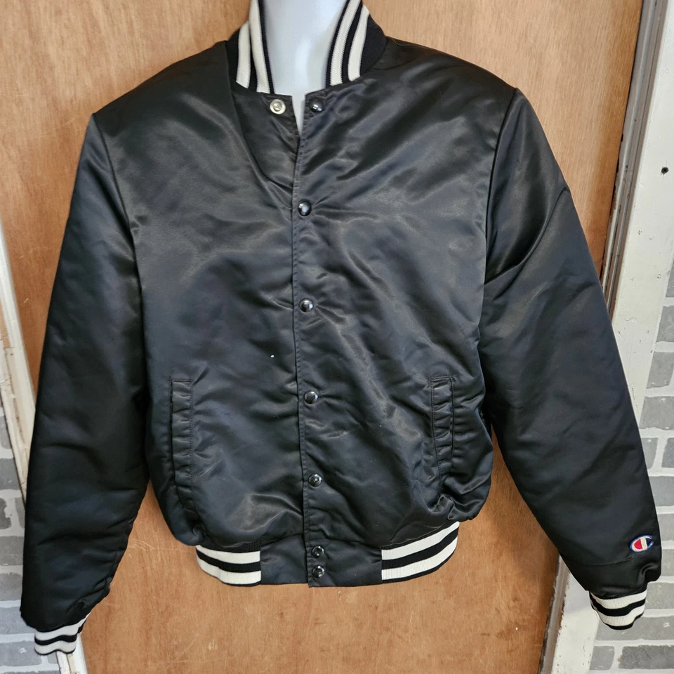 Chaqueta Vintage Champion Satén Abotonada Wyoming Tech Laramie Águila Calva Talla L Foto 4 de 4
