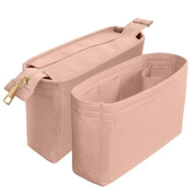 TTdayup Felt Tote Bag organizer with Zipper Small Purse Organizer Insert With...
