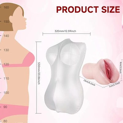 Blow Up Sex Doll with Removable Pocket Pussy,Transparent Life-Size  Inflatable