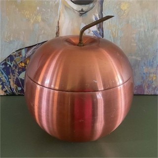 Vintage Copper aluminium Apple Ice Bucket with Lid Novelty Fruit Theme