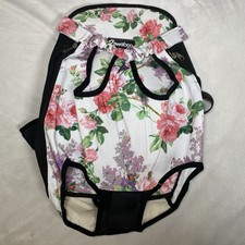 Pawaboo Pet Carrier Backpack Adjustable Pet Front Cat Dog Carrier XL Floral