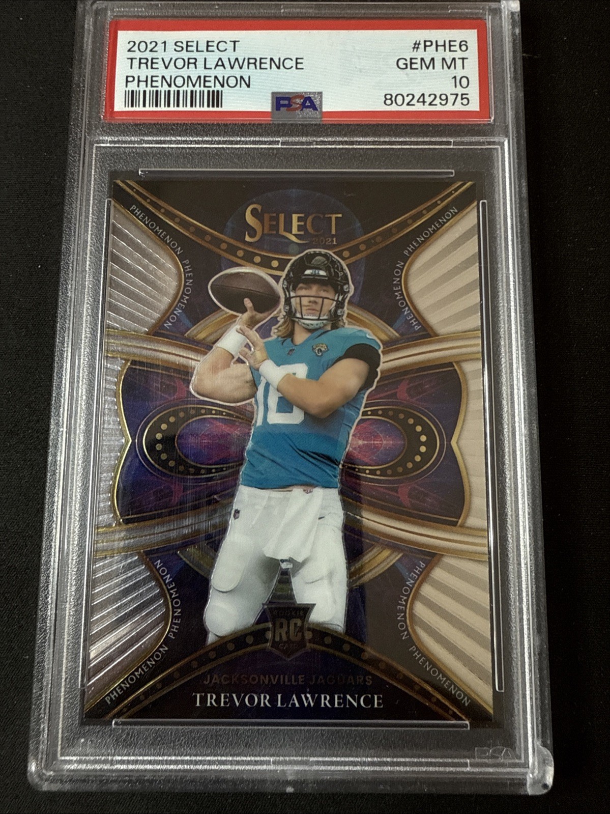Trevor Lawrence Panini Select Phenomenon #PHE6 Silver Prizm