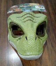 NEW Jurassic World Camp Cretaceous Dino Escape Green Velociraptor Mask FREE SHIP