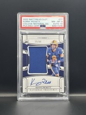 2022 Panini National Treasures Kenny Pickett /99 Rookie Patch Auto RPA #77 PSA 8