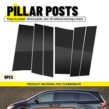6 Glossy Black Window Pillars Molding Trim For Honda Odyssey 2011 2012-2017 Us 6 Glossy Black Window Pillars Molding Trim For Honda Odyssey 2011 2012-2017 Us
