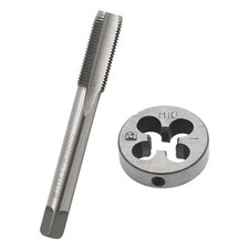M10 x 1mm Tap and M10 x 1mm Die Metric Right Hand Thread HSS Right Hand Threa