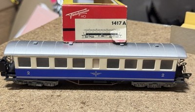 Fleischmann 1417 A Wagen 2cl Elb beleuchtet Spur H0
