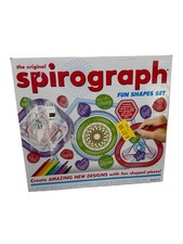 Original Spirograph Fun Shapes Set Complete Rings 6 Markers 13 sheets box used
