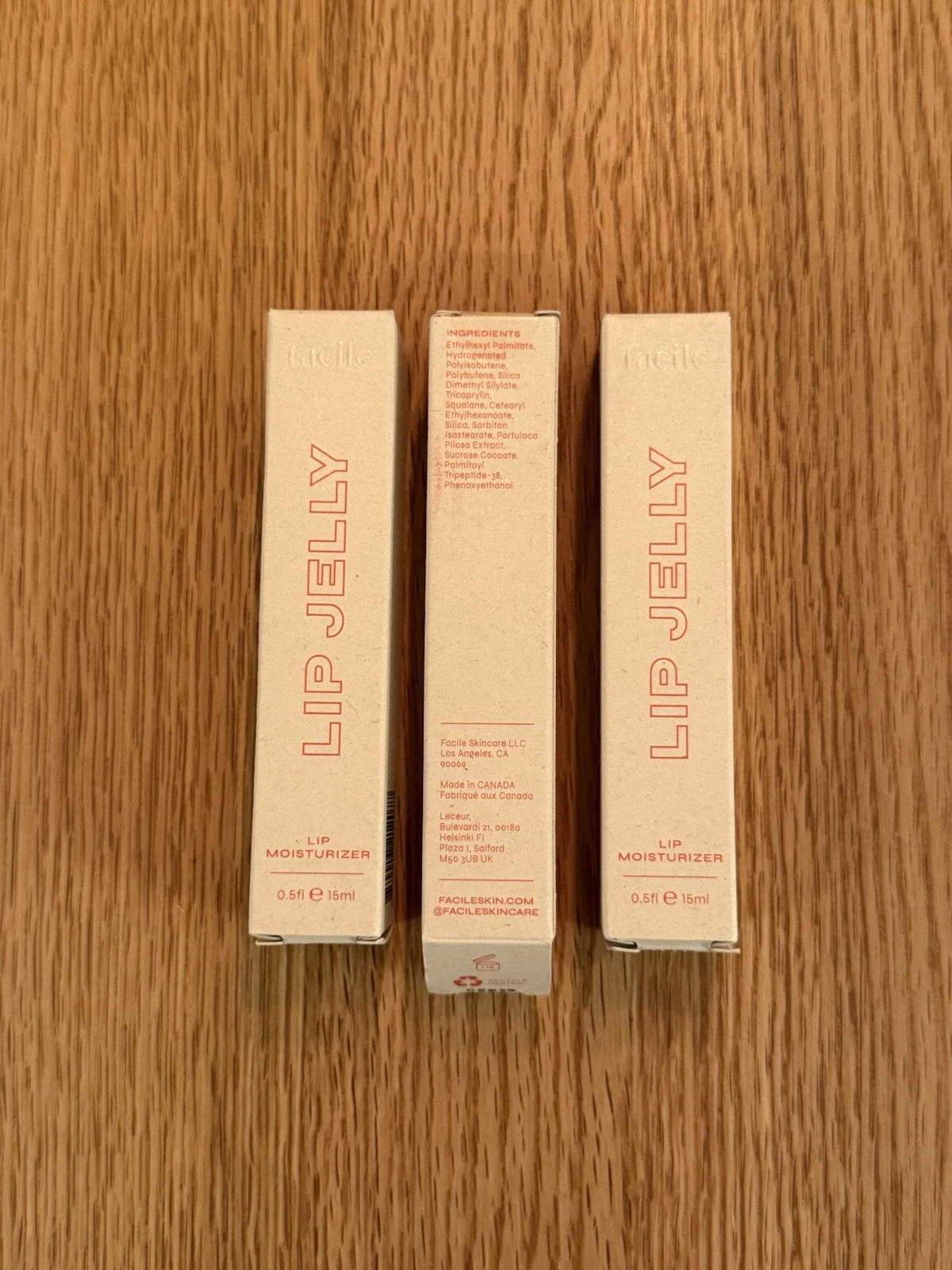 3x Facile Lip Jelly Soft Lip Moisturiser Balm 15ml - Brand New 7