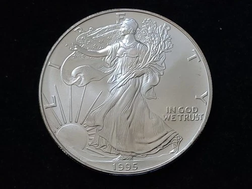 1995 $1 American Silver Eagle 1oz Fine Silver Coin NICE!