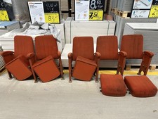 5 (2er + 3er) Kinosessel Kinostühle vintage Theatersitze