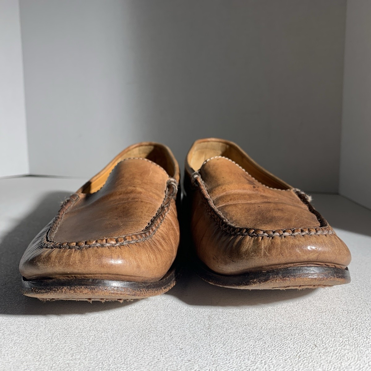 Cole Haan City Mens Brown Leather Casual Loafer Dress Shoes  display picture 1