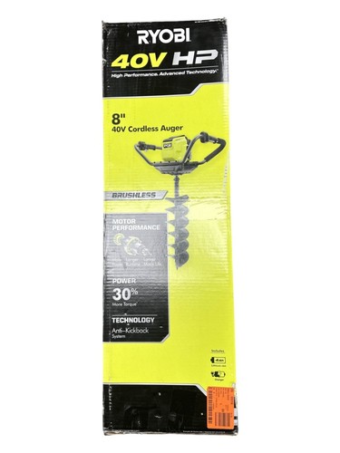 Ryobi 40V HP Brushless Cordless Earth Auger 8 in. RY40710 Tool Only