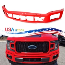 For Ford F-150 F150 Lariat 2018-20 Race Red Painted Front Bumper Cover Face Bar