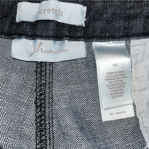 JH Collectibles Trouser Jeans Stretch Women Size 14 Dark Charcoal Gray - Picture 7 of 9