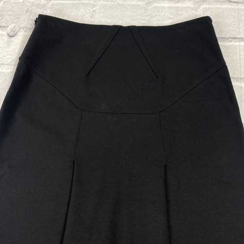 Diane von Furstenberg Size 2 Black Pencil Skirt Side Zip Pleated Stretch Mini - Picture 10 of 10