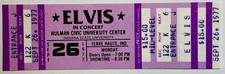 Elvis Presley Concert Ticket 1977 Orig Mint Unused Terre Haute IN Sept 26 P RARE