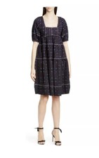 ulla johnson Devi Jet Black Blue Dress Sz 8 (item A41)