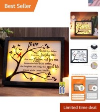 Rustic LED Memorial Shadow Box - Comforting Sympathy Gift for Loss of Loved One